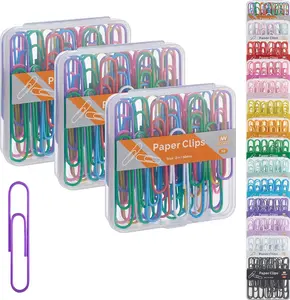 NEEWAY Colorful Large Paper Clips, 2 Inch Jumbo Paper Clips, 150 Count, 3 Pack of 50 (Multicolor)