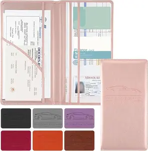 JUSTTOP Premium Car Registration & Insurance Card  with  Shut  Glove Box Car Organizer For  Cards License Magnetic Vehicle Document Holder