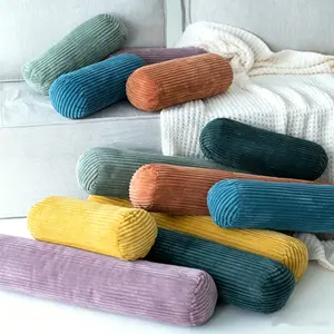 1pc Roll Pillow Pad, Multi-Functional Coral Fleece Cushion, Body Pillows, Sleep Round Pillow, Yoga Support, 6 Colors, 3 Sizes
