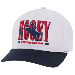 Hooey 'Wild Ride' White & Navy 5 Panel Trucker Cap 2669T-WHNV