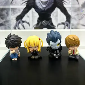 Kawaii Shoulder-To-Shoulder Anime Death Note Light Yagami Amane Misa Ryuk Sitting Waiting Ornaments Collection Figures Toys Gift