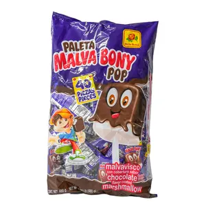 De La Rosa Paleta Malva Bony Chocolate Coated Marshmallow Pops 400g Delicious Snack Sweet & Creamy Treat