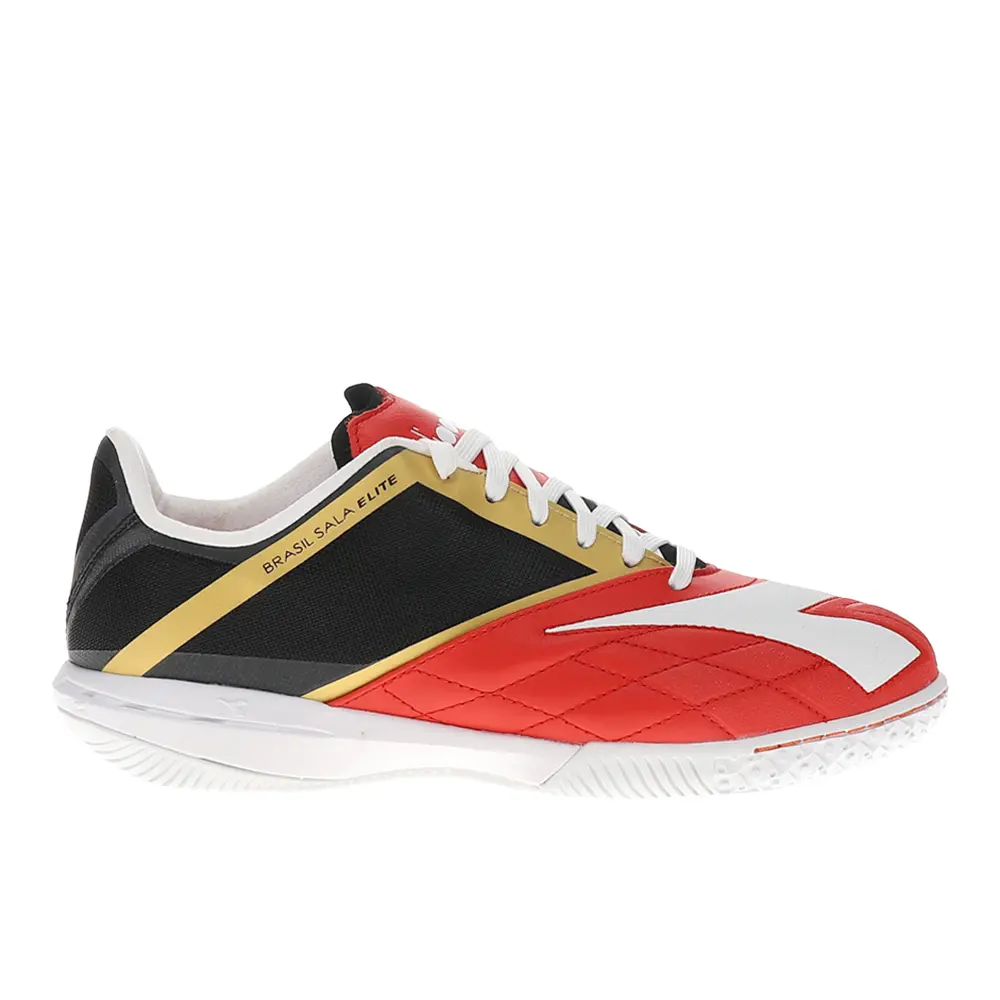 diadora Mens Brasil Sala Elite Indoor Soccer Cleats  - Black, Red