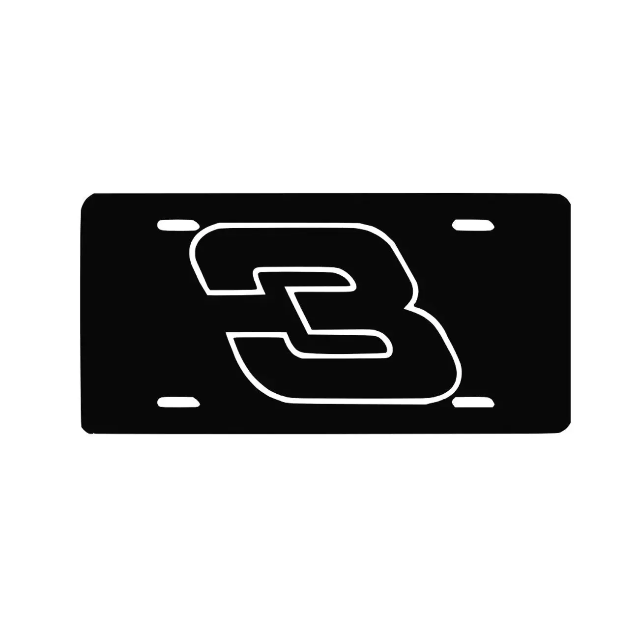 NASCAR Dale Number 3 License Plate - Customizable and Durable