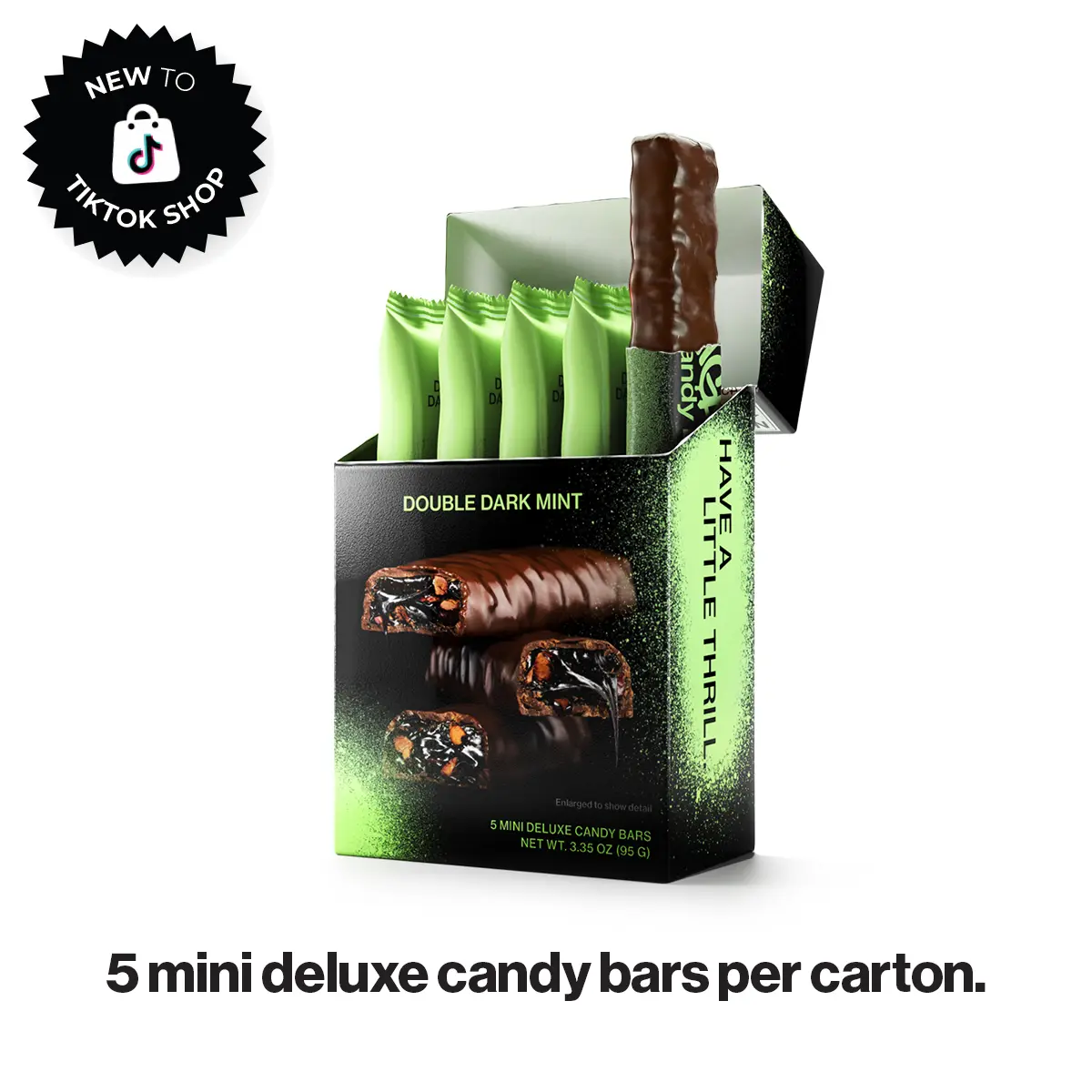 Double Dark Mint Dark Chocolate Mini Candy Bars (5 Count) Carton – Candy Deluxe by Gigantic