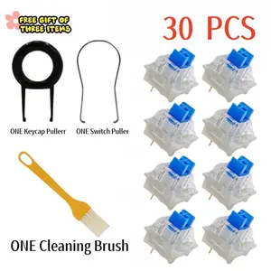Mechanical Keyboard Keycap Set with Tools, Blue Switch, Suitable for Blue Switch, Ideal for Typists and Enthusiasts, Keyboard Cleaning Tool