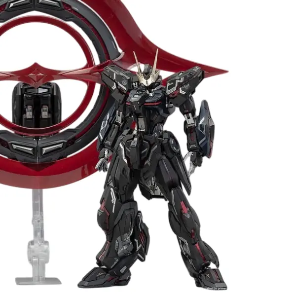 Funtasy Planet 1/100 Scale Plastic Mecha Model Kit - Dark Theme Black Hole Edition, Articulated Figure with Independent Skeleton, Pre-Painted No-Glue Construction, Gold/Red Glow Swap Energy Stripes, Platform & Hole Effect Parts, 26Cm Tall, Awakening Mode