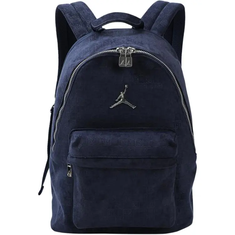 Unisex Jordan Suede-Look Polyester Sporty Casual Backpack, Blue Functional Luggage Bag