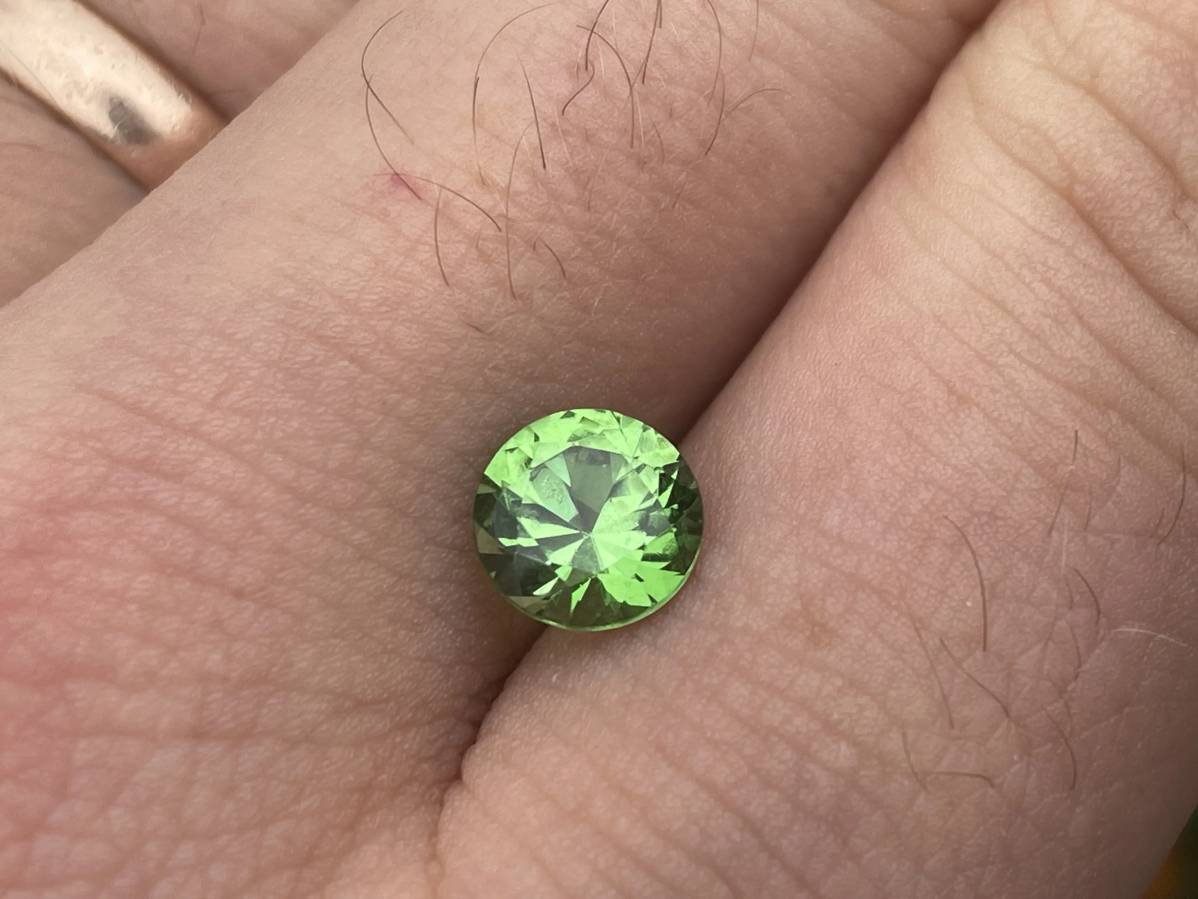 Vibrant Peridot Gemstone, Round, 1.975 Carats, VS