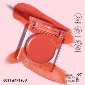 Moira Cosmetics Loveheat Cream Blush (003, I Want You) - Lightweight, Vegan, Dewy Formula with Aloe Vera for a Radiant Makeup Look