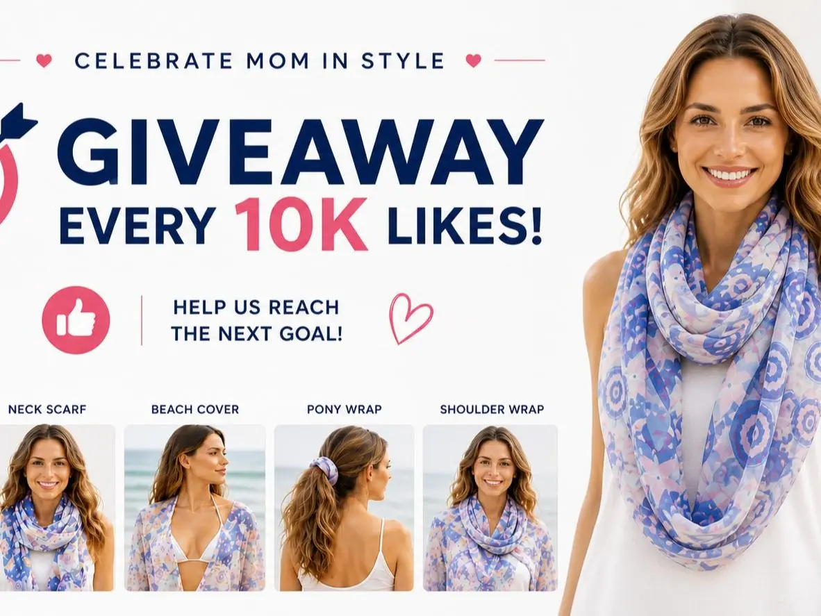 10K LIKES GIVEAWAY PICK YOUR COLOR-Pastel Abstract Print Infinity Scarf – Women’s Lightweight Loop Fashion Scarf