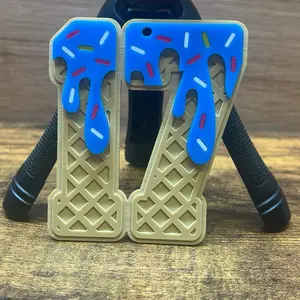 Double Number Ice Cream Drip Tag 00-99 bag tag/keychain