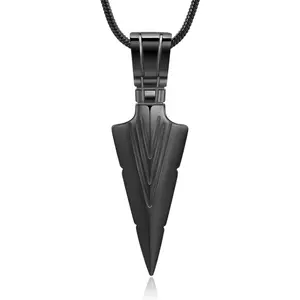 Urn Necklace for Men Arrowhead Cremation  for Ashes Memorial Lockets Keepsakes Pendant for Women Men Memory