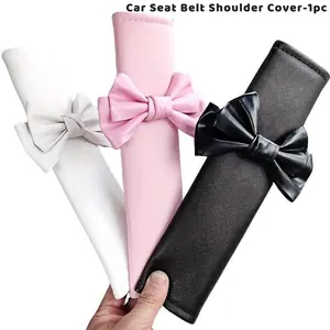 Cute Bowknot Design Car Seat Belt Cover, Car Seat Belt Shoulder Pad, Car Interior Decoration Accessories for Women & Girls
