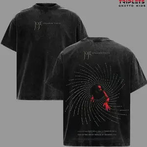 Joji Solaris Tour Washed T-Shirt Vintage Graphic Tee, Joji Music Fan Merch Shirt, Acid Wash Oversized Streetwear Tee, Retro Concert Tour Back Print Unisex Cotton Tee for Men Women OJE