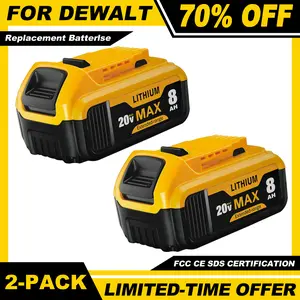 Replacement for Dewalt 20V Max Battery: 8.0Ah Lithium Batteries Compatible with Dewalt Battery DCB208 DCB200 DCB206 DCB205 DCB204 Cordless Power Tools