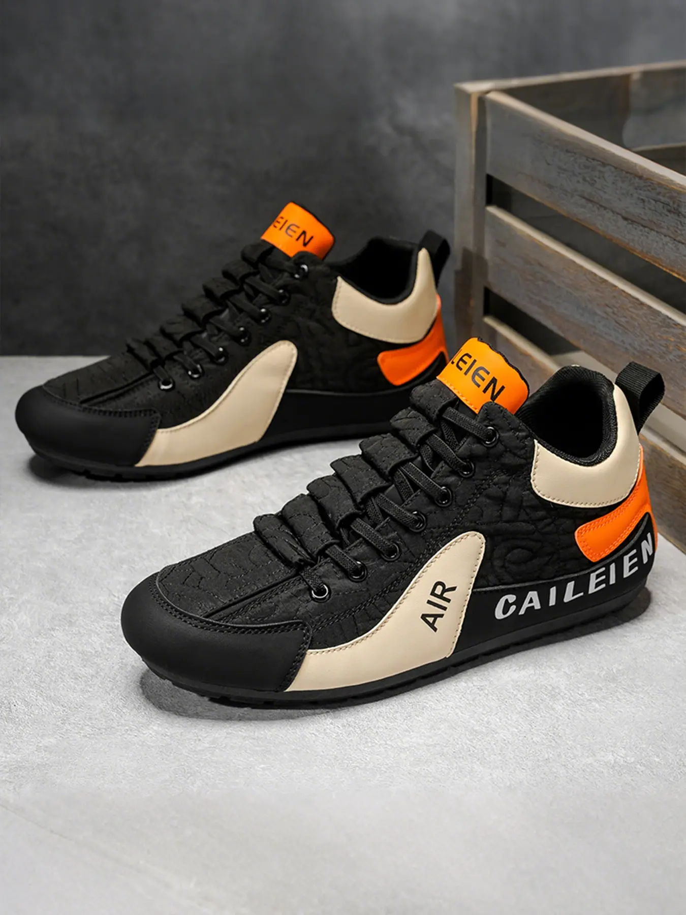 Men's Colorblock Casual Sneakers, Trendy Letter Print Sports Shoes, Comfortable Low Top Footwear for Daily Wear & Outdoor Activities, Walking, Lifestyle Colorblock Sneakers, All Seasons Sneakers