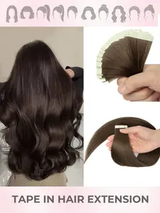 20 Inch Tape-In Hair Extensions, 50g Seamless Synthetic Hair, Seamless Integration, 20 Pieces, Smooth Straight Hair, Natural Look, Easy Application, Invisible Hair Extensions