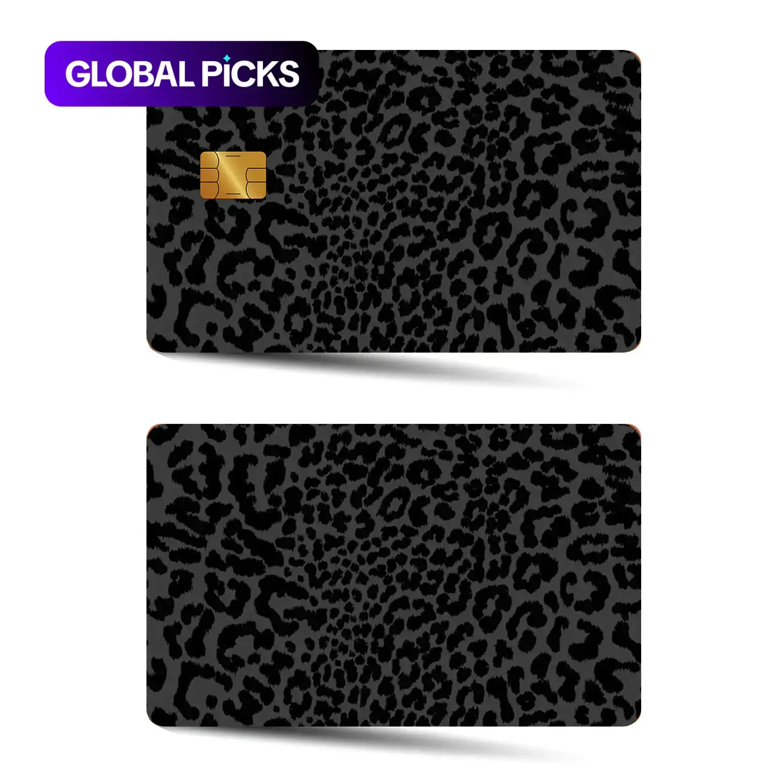 Black Leopard Print Credit Card Skin, Premium Vinyl Wrap for Credit & Debit Cards, Waterproof Scratch Resistant Card Sticker, Bubble Free Easy Apply