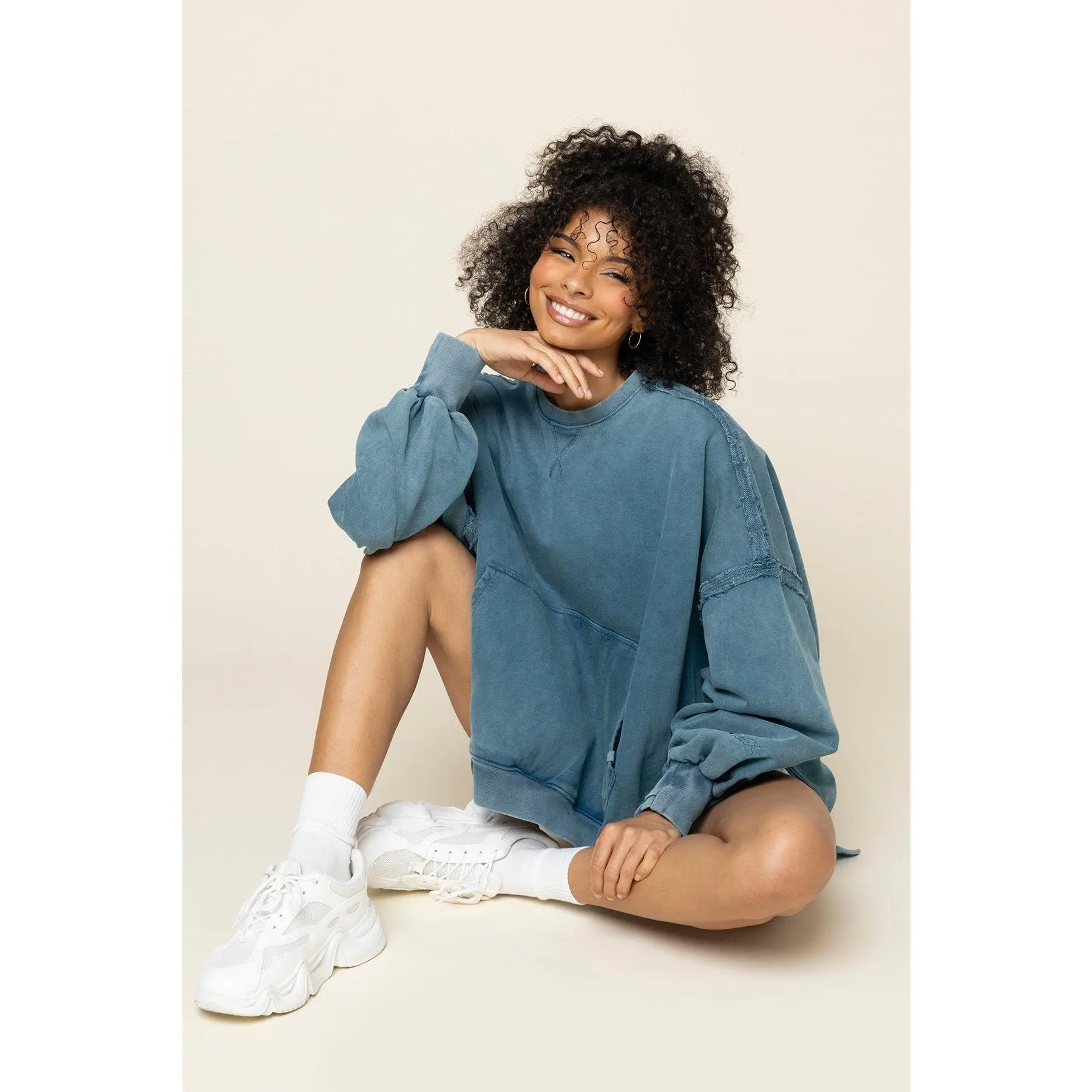 Boxy Crewneck - Vintage Teal