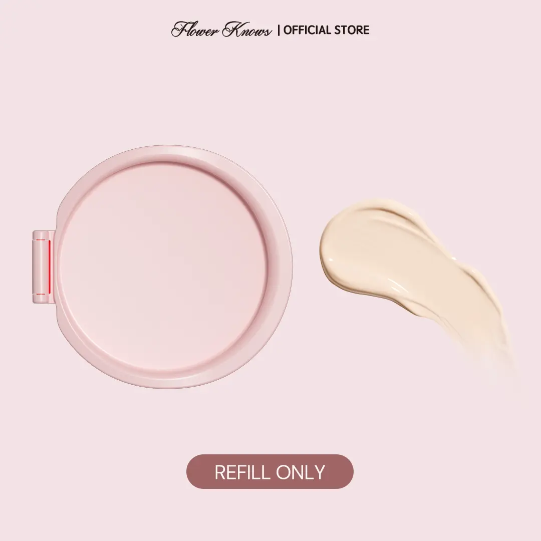 Flower Knows Bunny Garden Collection Cushion Cream Foundation (Refill ONLY), Full coverage, Ultra-Light, Blur pores and fine lines, with Skincare Essence Infusion, #summerwins, #DealsForYouDays