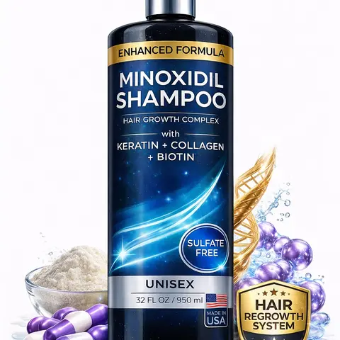 Abbasi & Co 950 ml (32oz) Sulfate-Free Nourishing Argan Daily Hair Growth Shampoo - Keratin, Biotin & Collagen, Anti-Hair Loss, Anti-Thinning, Scalp-Strengthening, Scalp-Balancing Haircare for Men & Women, Cruelty Free
