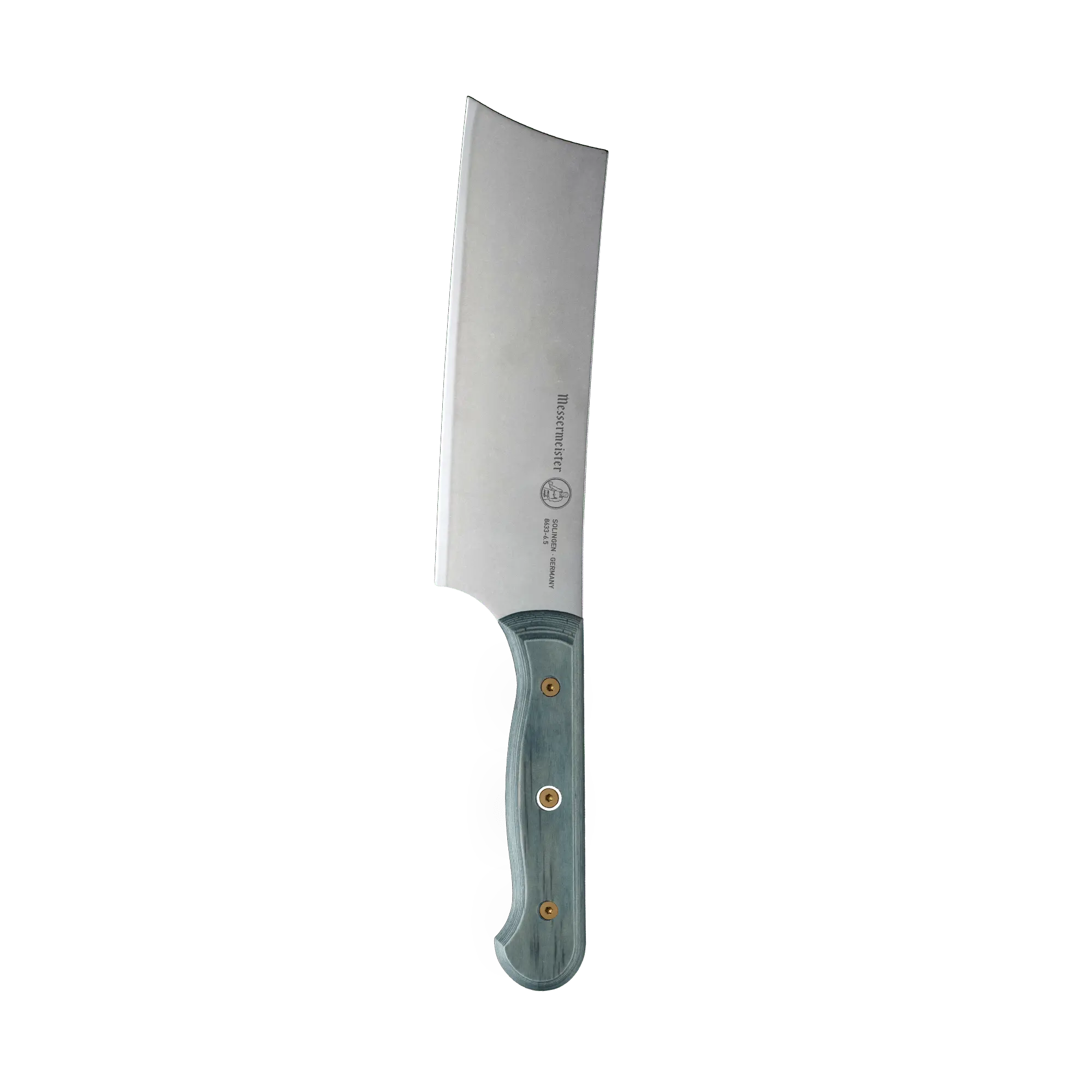 Custom Blue Nakiri Knife - 6.5"