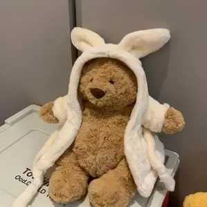 Jellycat Bartholomew Bear Bathrobe  - Soft Stuffed Animal Gift for Kids and Girls