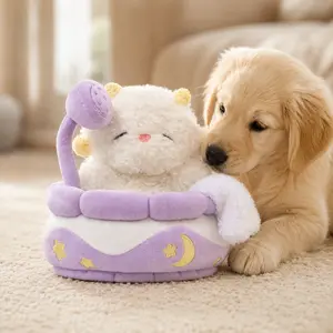 Bubble Bath Lamb Plush Pet Toy Pillow, Cute Soft Sheep Stuffed Doll for Pets, Cozy Sofa Bedroom Desk Decor, Birthday Christmas Valentine’s Day Holiday Gift