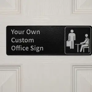 Custom Office Sign 3D Printed Personalized Door Sign with Icon Design for Office Use