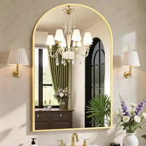 Bathroom Mirrors for Wall, Bathroom Mirrors for Over Sink, Metal Framed with HD Shatter-Proof Glass for Entryway, Living Room, Bedroom