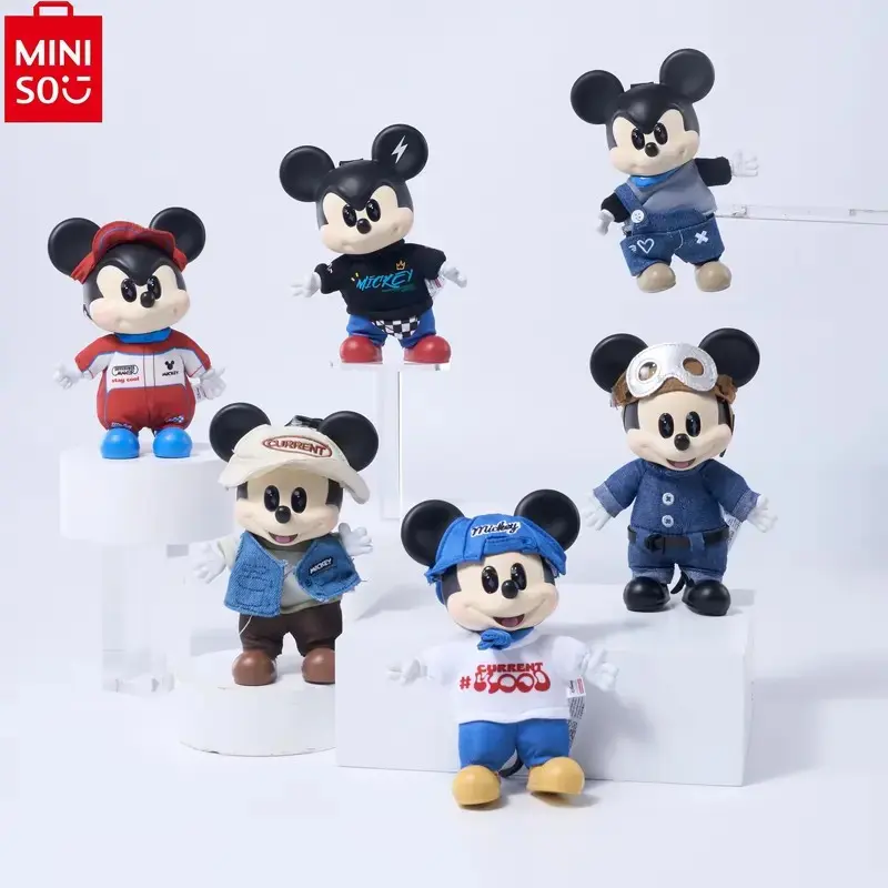 MINISO Disney Mickey Random Outfit OOTD Plush Vinyl Keychain Blind Bag - CPSC 2026 Certified, Lead-Free, BPA-Free, Durable Collector's Edition Figurine, Purse Keychain, Toy Unboxing Item, Unisex Holiday Gift for Collectors, Keychain For Purse, Teens