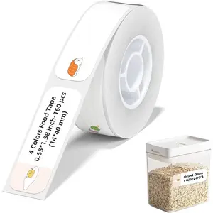 D11 Label Maker Tape Adapted Label Print Paper Standard Laminated Office Labeling Tape Replacement (Food)