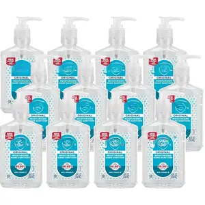 Original Hand Sanitizer, Non-Drying Moisturizing Gel with Vitamin E, Instant and No Rinse Formula, Back to School Supplies College, 8 Fl Oz Pump Bottle (Pack of 12)