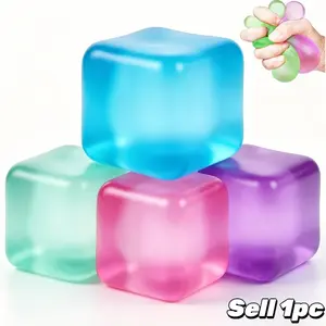 Fidget Toys Squishy Stress Cube - Stress Balls for Kids Adults, Sensory Toys for Autism, Classroom Prize Toys, Stress Relief, Decompression Squeeze
