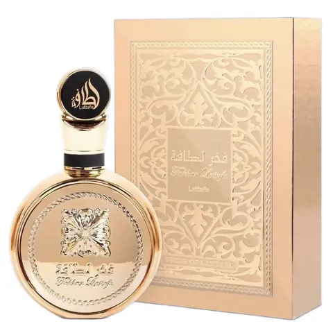 Lattafa Fakhar Extrait Gold Perfume 3.4oz By lattafa Perfumes Aroma Scent Fragrance Cologne Scented Cosmetic Luxury Blend Gift