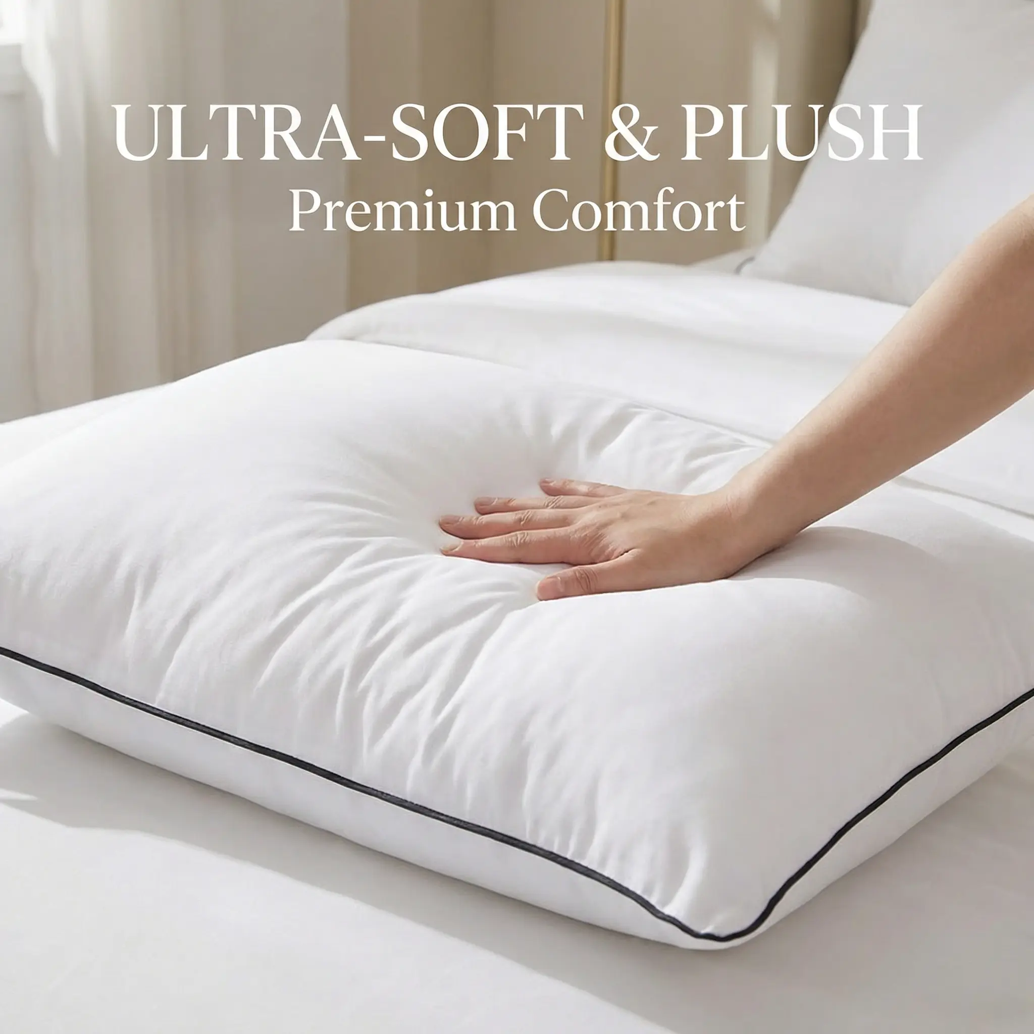 2 Pack Hotel Pillows | Cloud-Like Soft, Perfect for All Sleep Positions
