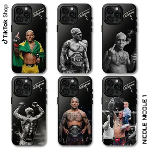 Charles Oliveira Iconic Signature Phone Case, Legendary Fighter Collection, Fighter Iconic  Black Phone Cover, Suitable for iPhone 17-11 Pro Max/Plus and  Samsung Galaxy S23-25
