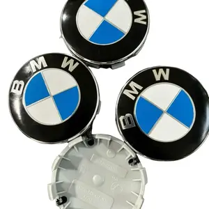 BMW Classic Blue and White 68mm Wheel Center Caps, 5x120 Fit for BMW Models, Car Accessories, Auto Parts Accessories, Vehicle Aesthetics-Enhancing Wheel Cover Set of 4