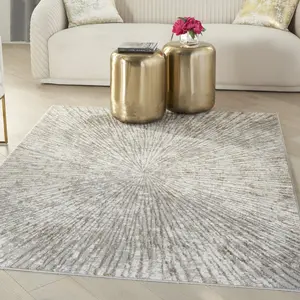 Nourison Glow 6' x 9' Grey Mocha Glam Indoor Contemporary Modern Abstract Home Decor Rug, Contemporary Rugs, Home Decor Rugs