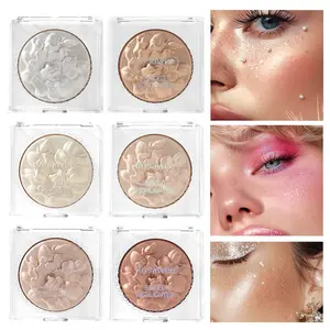 6-shade highlighter, highlighter powder, contouring highlighter, baked highlighter, sculpting highlighter, illuminating powder, face highlighter, make-up highlighter, Cosmetics Highlighter, face-illuminating glitter