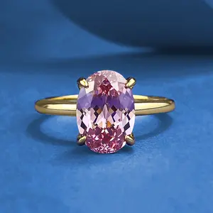 【#ZA267】(Diana)2CT  Lab Made Gemstone Fashion jewelry Ring