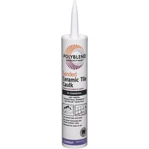 212 MAIN Platinum Sanded Polyblend Ceramic Tile Caulk, 10.5oz, 104031 Model, Moldguard, for Interior Use, Mold Resistant