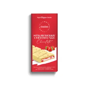 Beemax Dubai-Style Mini Strawberry Cheesecake Chocolate Bar (3 oz) | Imported from Turkey - Now Ships with Ice Pack