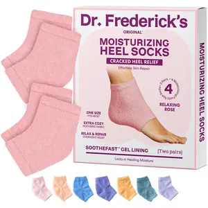 Dr. Frederick's Fuzzy Moisturizing Heel Socks - Soften Dry Cracked Heels Overnight Dr. Frederick's Fuzzy Moisturizing Heel Socks - Soften Dry Cracked Heels Overnight