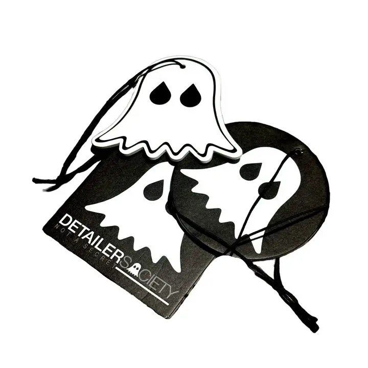 Detailer Society Ghost Scents - 3 Pack Air Freshener Set with Vanilla Mint & Sandalwood Scents Featuring Unique Ghost Designs