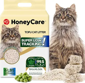HoneyCare Tofu Cat Litter I 100% Plant-Based Pellets I Sustainable & Biodegradable I Low-Dust Quick Clumping Superior Odor Control, 6-lbs, SummerVibes petlovers
