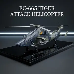 1:72 Scale Ec-665 Plane Model, Tiger Attack Helicopter Model, Collectible Plastic Aircraft, Desktop Decor, Gift for Aviation Enthusiasts, Classic Style