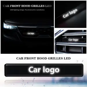 1pcs Car Front Grille LED Light, Led Lights Car, Multiple Vehicle Styles Available, Waterproof Sunproof Grill Lamp, Custom Style Upgrade, Car Exterior Accessories