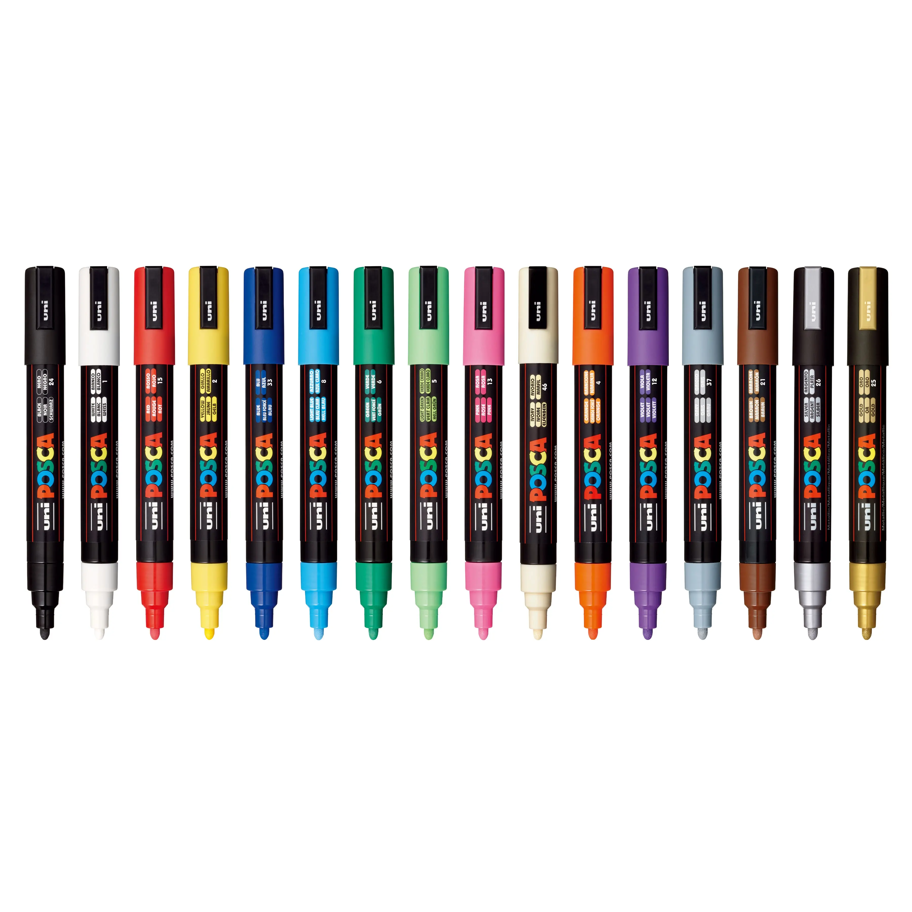 uni® POSCA® PC-5M, Water-Based Paint Markers (16 Pack)